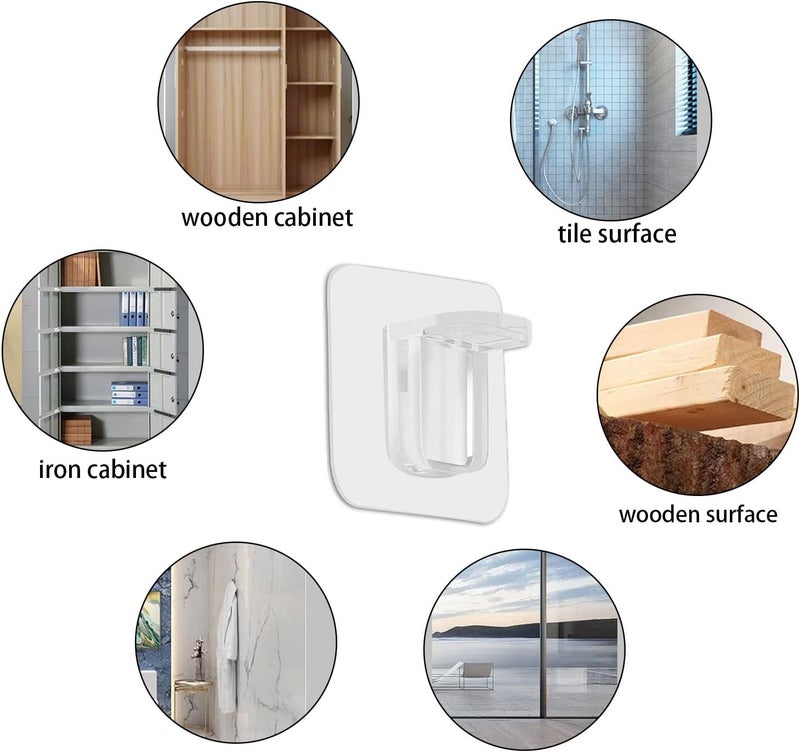 Ourart 30 Pieces Adhesive Shelf Bracket, Punch Free Reinforced Design Shelf Support Pegs for Shelves Kitchen Cabinet Book Closet - Image 5